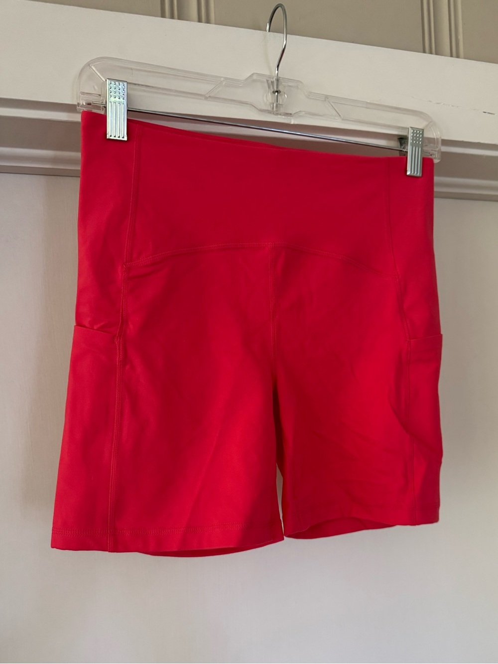 Zella punch pink biking shorts with pockets